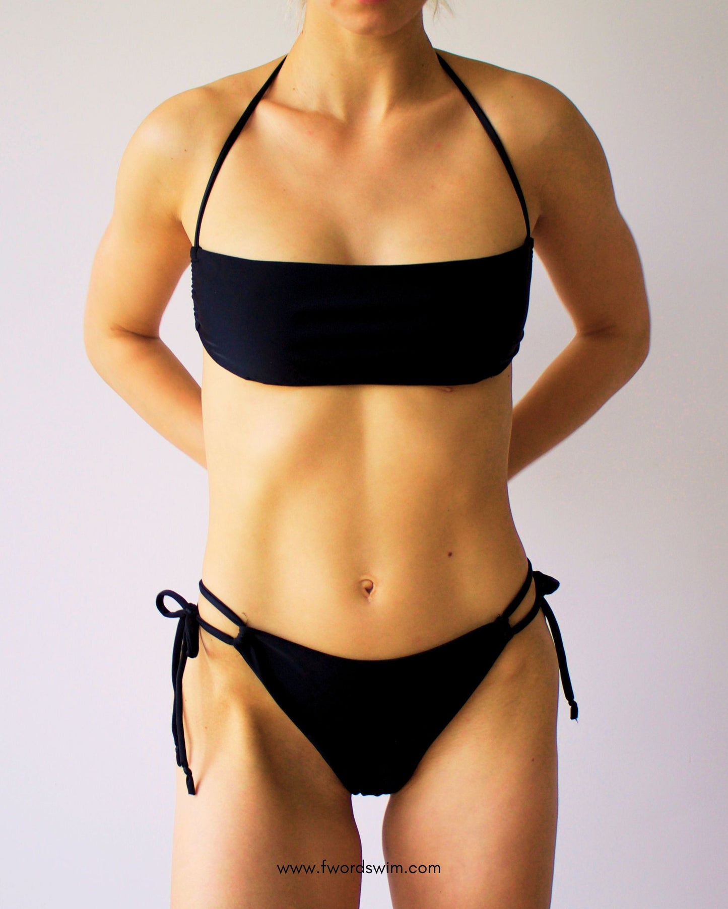 FWS02031 – Open Back Tube Top & Thong Bikini Sewing Pattern | PDF Download (A0, A4, US Letter)