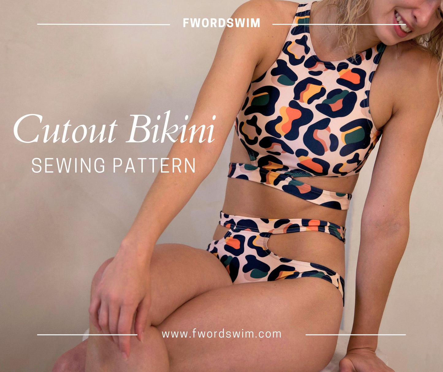 FWS0204 – Striking Cutout Bikini Sewing Pattern – Sizes XS–XL – Digital PDF (A0, A4, US Letter)