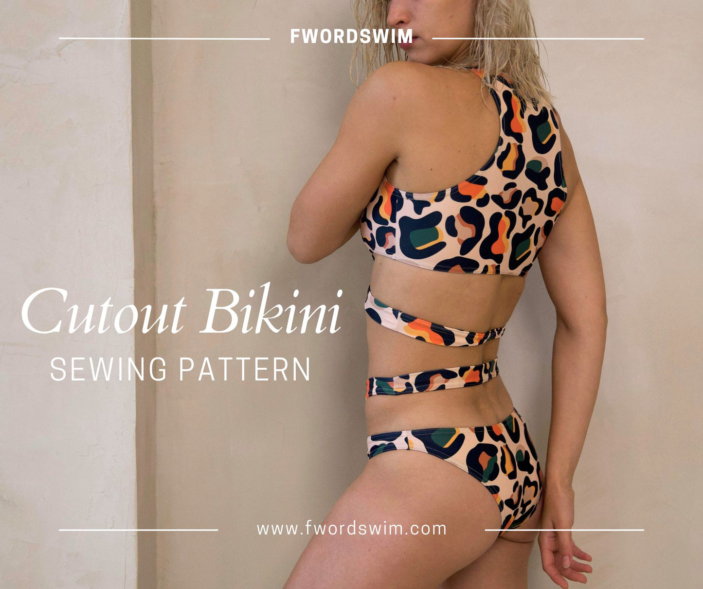 FWS0204 – Striking Cutout Bikini Sewing Pattern – Sizes XS–XL – Digital PDF (A0, A4, US Letter)