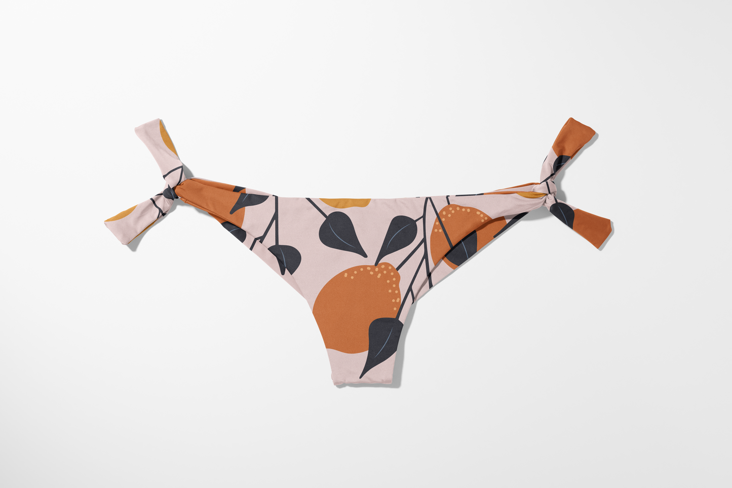 Recycled Swimwear Fabric – Sustainable & Eco-Friendly 4-Way Stretch Fabric for Swimwear and Activewearc Oranges & Lemons on Pink Background